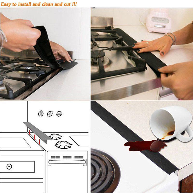 Premium Silicone Kitchen Stove Counter Gap Cover With Timeless Design And Versatile Fit