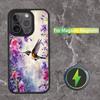 Hummingbird and Flowers Phone Case For iPhone 17,16,15,14,13,12,11,Pro,Max,Plus,Mini,SE Magsafe Magnetic Wireless Charging