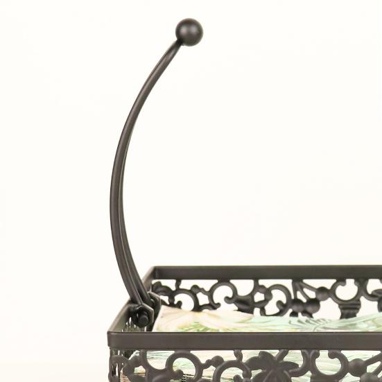 Table Napkin Holder with Windproof Arm Decor Hollow Design Fruit Weighted Large Capacity Outdoor