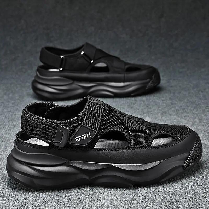 

Rubber Man Sandals Velcro Beach Luxury H Wholesale Summer Sale Outdoor on Offer Big Size High Quality Non-slip Eva Shoes for Men 45