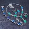 Lila Triplett-Opal Handgefertigtes 925 Sterlingsilber Schmuckset u6K85