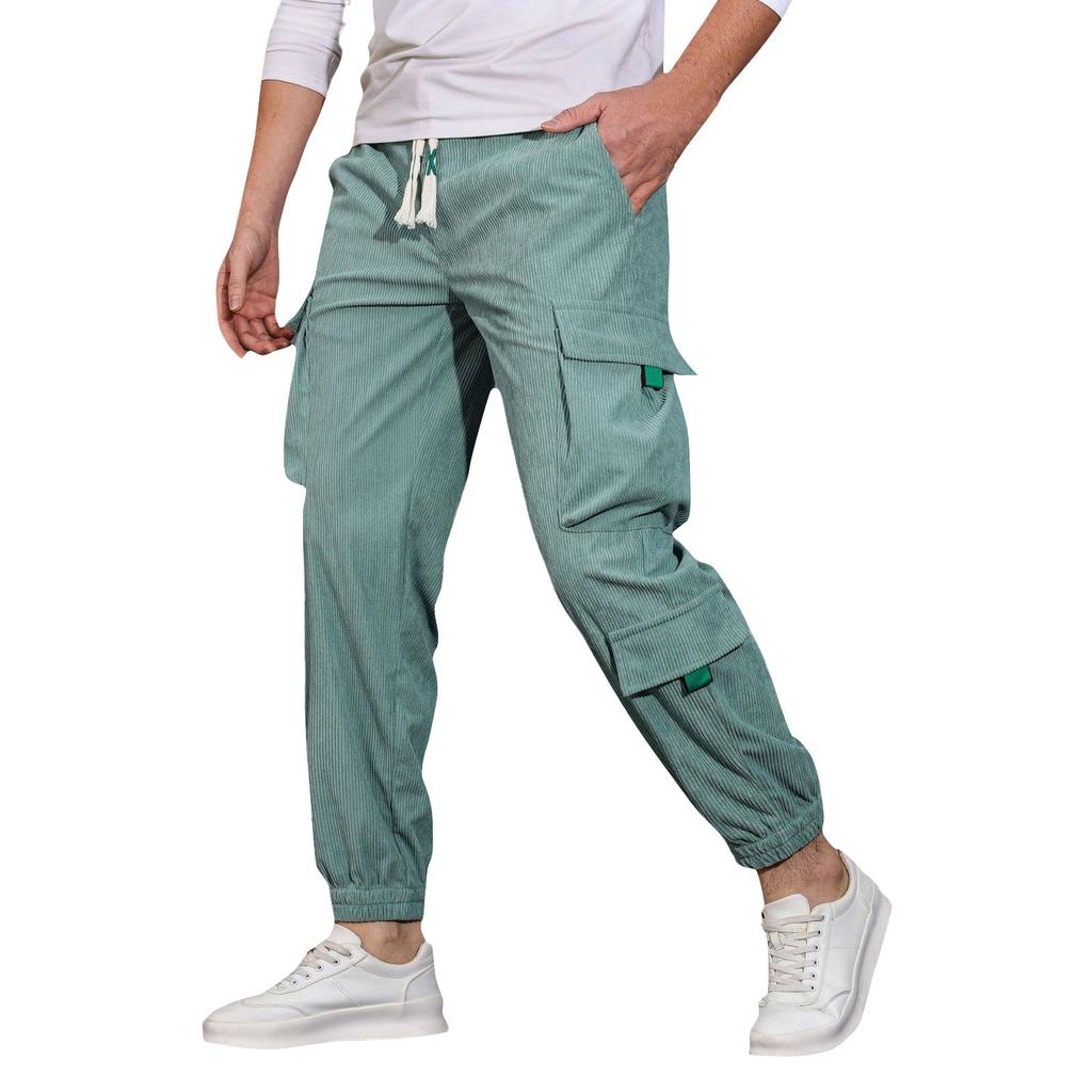 Uformelle sportsbukser Herre Løse Lange Panel Fitness Løping Treningsbukser