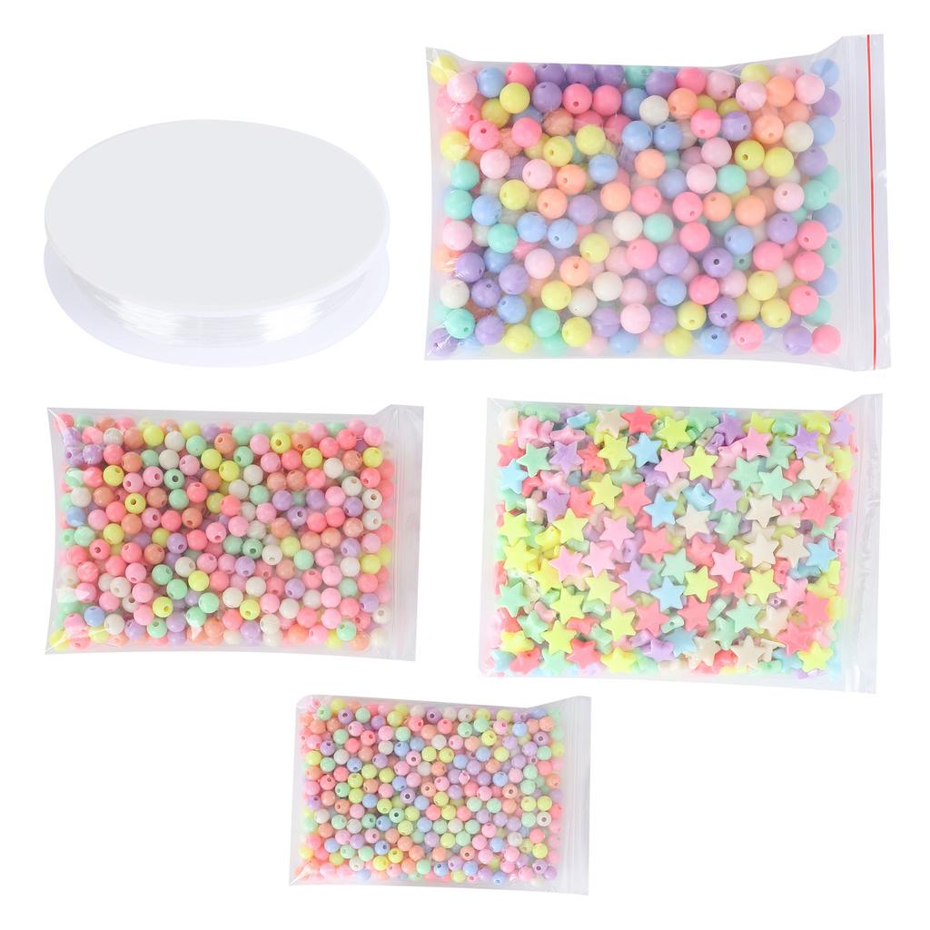 Round Beads Colorful FivePointed Star Handmade Bit DIY Crafts Supplies 6mm 8mm 10mm