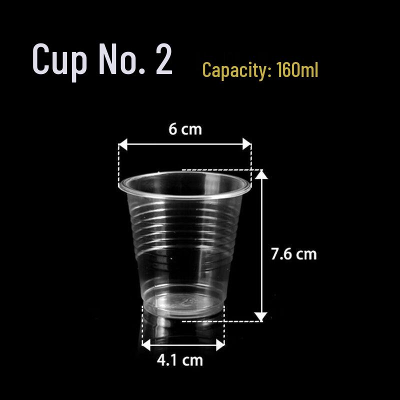 Xihe Thickened Disposable Plastic Cups (160ml, 1000-pack)
