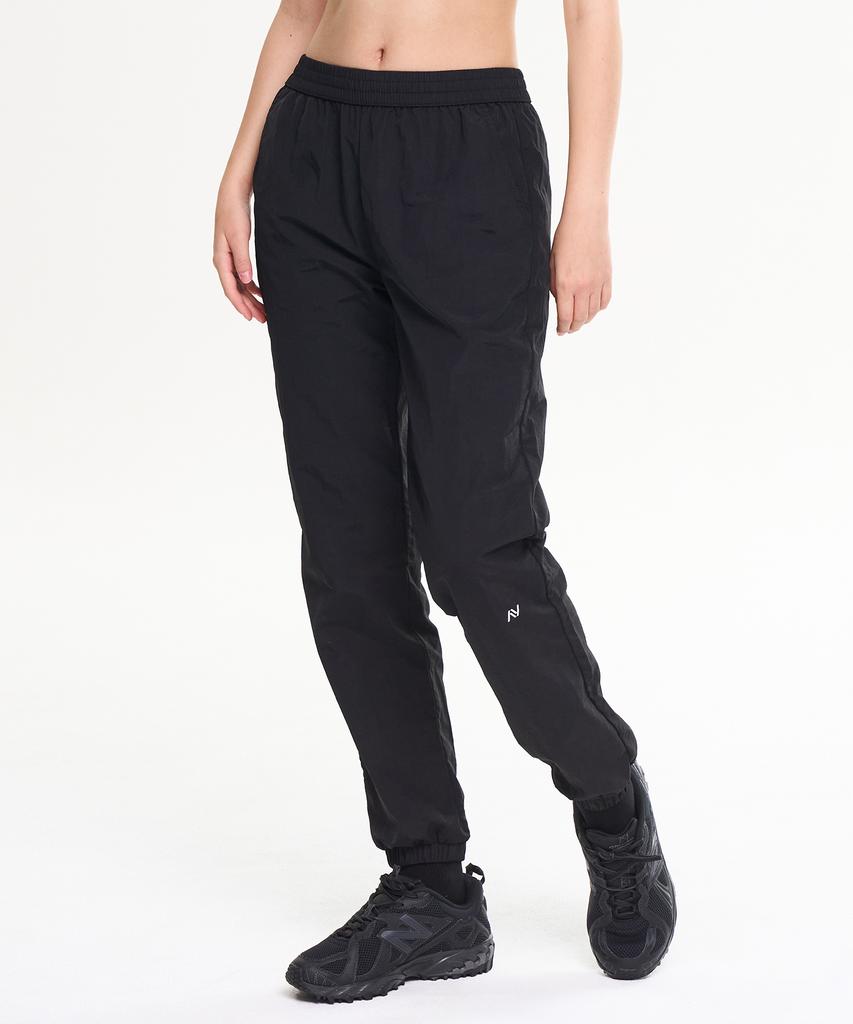 Leijibi Camp Running Sports Pants Windbreaker Jogger Pants W Black