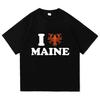 TV Series Reacher 2026 Unisex Short Sleeve T‑Shirt I Love Maine Lobster Graphic Print Tees Casual O‑Neck Loose Tops Men Women