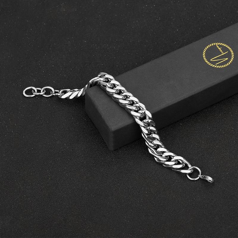 Titanium Steel Cuban Link Bracelet Men Women Geometric Design Hypoallergenic Durable Fashion Jewelry