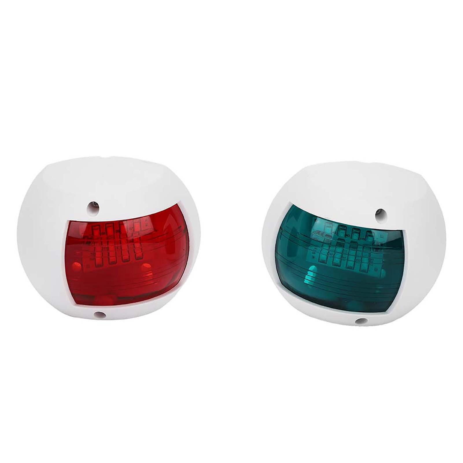Pair of Signal Lamp Spherical Red Green LED Waterproof Boat Navigation Light DC12V 24V 3WWhite белый