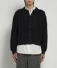 Juan Homme Collared Knit Cardigan (Black)