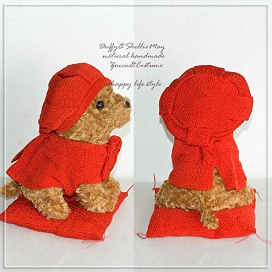 Happy Life Style [With stuffed animal] For 60th birthday celebration Red Chanchanko & hat, toy poodle (brown) set kanreki-animal-dollset-3
