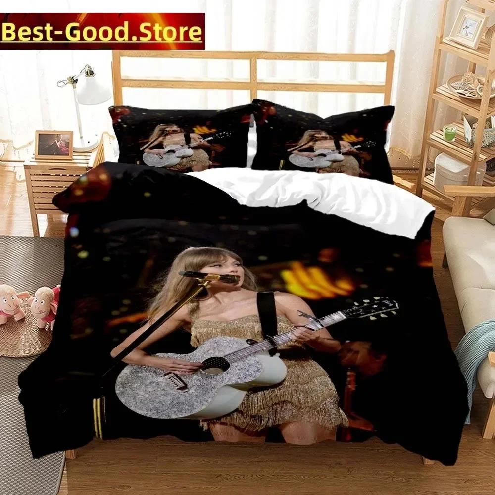 Top Stream Singer Taylor Fashionable Printed 3D King Size Bedding Set Comforter Bedding Sets Costomizable Bedding Set