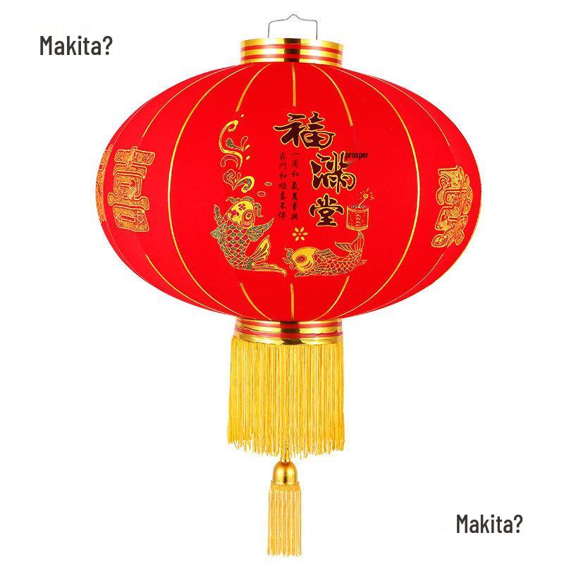 New Year Red Lantern: Waterproof Hanging Ornament for Spring Festival & Housewarming Decor