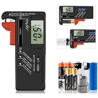 Digital Battery Tester, Universal Battery Tester, Battery Tester, for AA, AAA, C, D, PP3, 9V, 1.5V, Button Cells - Functio