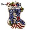 Holiday Souvenirs for Family 250th Anniversary Christmas Ornament, Acrylic Patriotic Hanging Decor Gift Friends with Eagle Santa Liberty Bell,