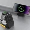 3 in 1 Magnetic Wireless Charger Stand Foldable LED Chargers Dock For iPhone 17~12 Apple Watch 2-9 SE Airpods Pro Fast Charging
