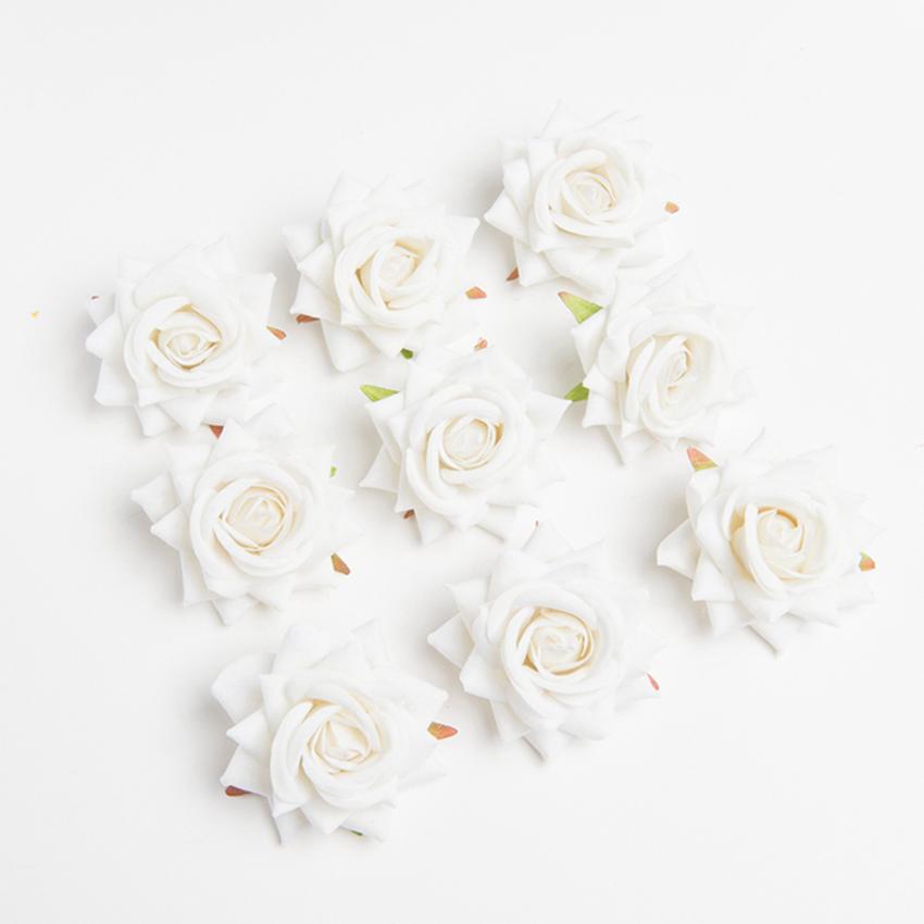 50/100Pcs Artificial Flower Wedding Decor Christmas Wreath Silk Rose Diy Home Vase Outdoor Garden Wall Diy Gift Candy Scrapbook