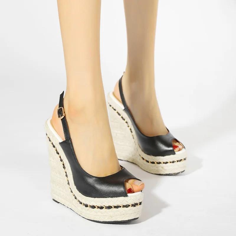 Super High Women Summer Wedge Sandals Female Platform Fashion High Heel Sandals Open Toe Ladies Shoeswi88