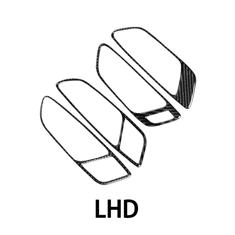 Soft Carbon Fiber For Seat Leon 2013 2014 2015 2016 2017 2018   Car Styling Interior Door Handle Bowl Frame Cover Trim