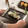 Japanische Sushi-Platte Kochen Rechteckige Streifenplatte Dim Sum Platte Kreative BBQ-Rippen Anrichte Restaurant Kuchenplatte