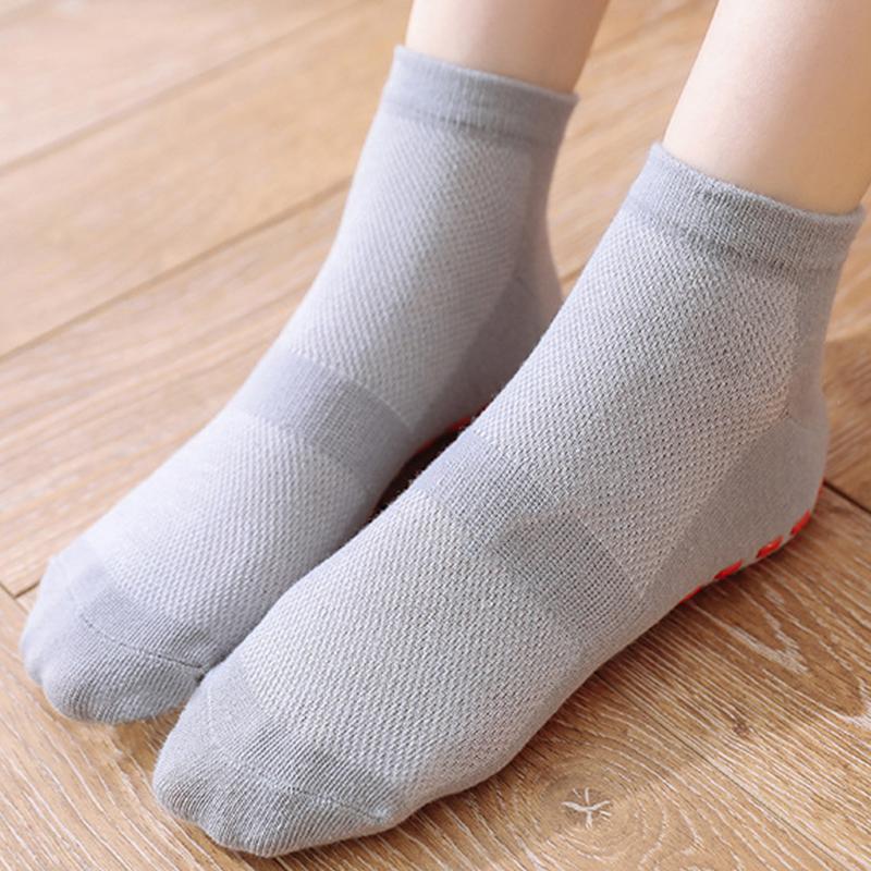 1 Pair Glue Point  Cotton Yoga Socks Sweat-absorbent Breathable Trampoline Socks Indoor Non-slip Floor Socks for Women and Men