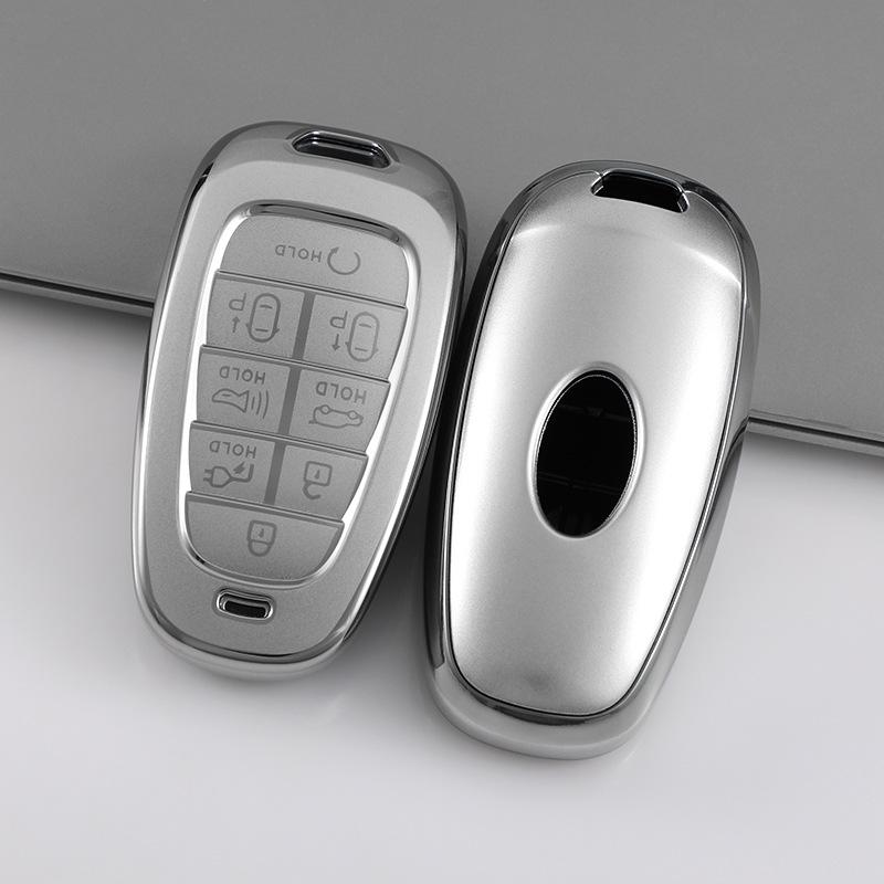 

Hyundai Tucson L Чехол для ключа на 4 кнопки цвета «Зыбучий песок» - Защитная оболочка для интерьера корейского автомобиля