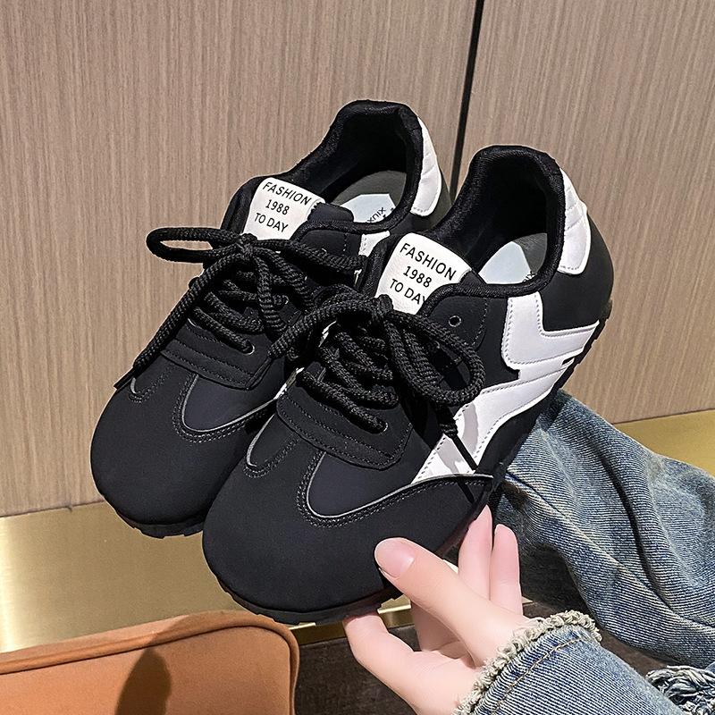 Dexun shoes women's 2025 new summer flat-bottomed versatile puff shoes casual retro sports single shoes Forrest Gump shoes