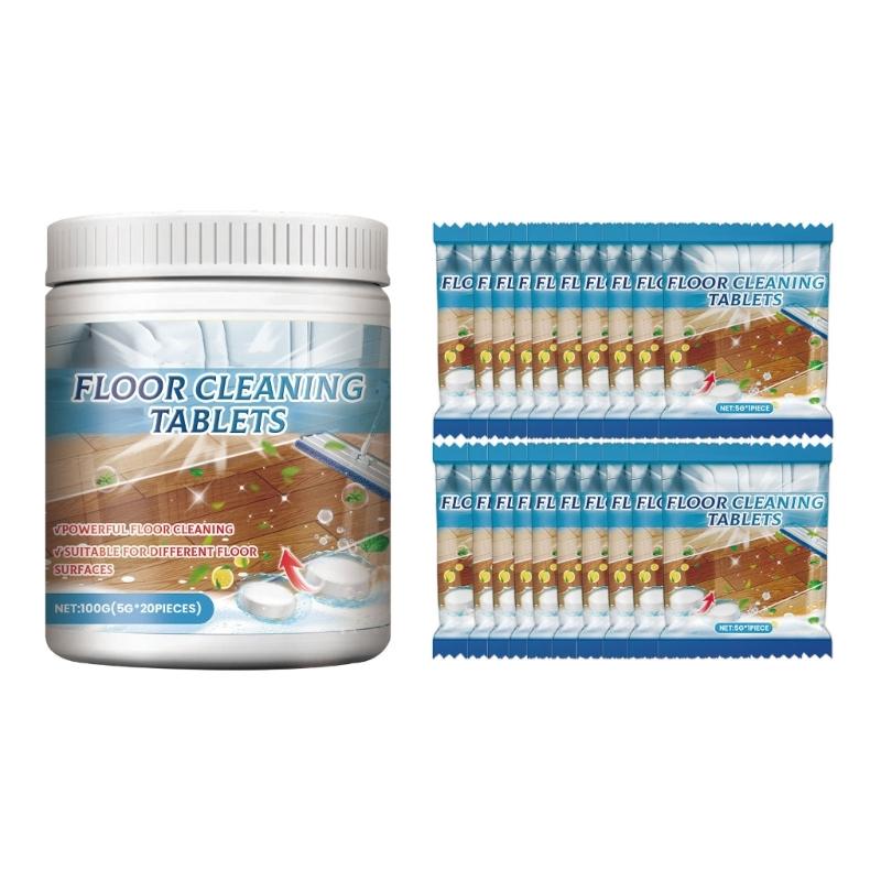 Floor Cleanings Tablets Solid Cleaner Ceramic Tile Wood Floor Effervescent Tablets Remove Stains Polishing and Enhances