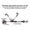 Umbrella Stand Bikes Rotatable Umbrella Bracket For Stroller Strong Windproof Compact Attachment For Outdoor Mobility