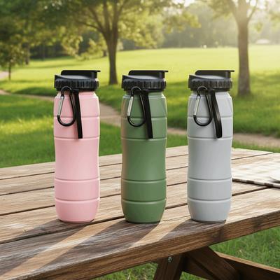 650ml Foldable Water Bottle Silicone Folding Water Cup Easy Cup Sports Water Bottle  Outdoor Travel