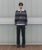 NONBLANK Striped Wool Collar Knit_Wine