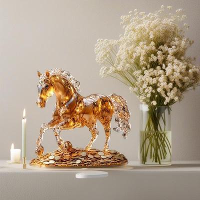 Cavalli Supporto Acrilico Piatto 2D Decorazione da Tavolo, Casa, Ufficio, Caffetteria, Stanza, Studio, Ornamento da Scrivania Kit Segno Regalo