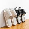 Linen slippers women's new home slippers couple home four seasons open mop silent floor mop