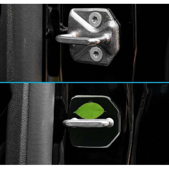 For Lincoln MKC 2015-2019 Black Titanium Door Lock Protection Cover Trim 4PCS