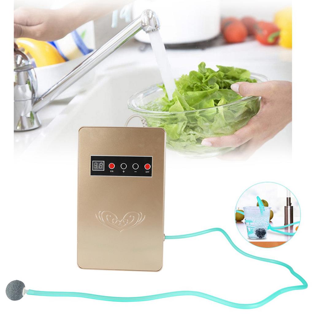 50Hz 600mgCelsiush O3 Generator Ozonator Household Water Food Vegetable Sterilizer(Golden)