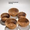 Handwoven Hardness Rattan Wicker Woven Serving Baskets Household Bread Fruit Vegetables Basket Rattan Basket Restaurant Display
