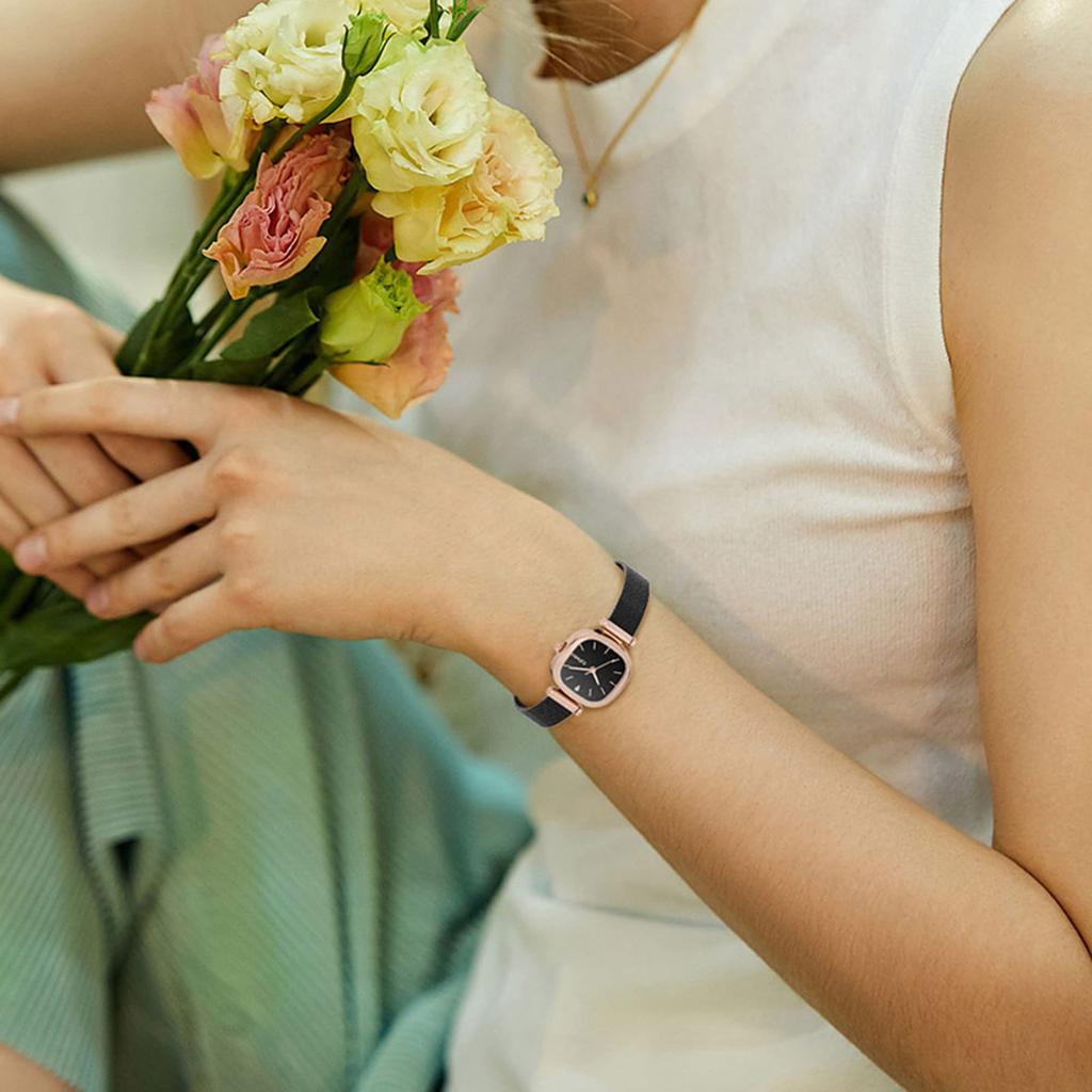 TOTWOO Diamond Stainless Elegant Perfect Gift for Women Gold X Ladies' Watch, Steel, Design, (Rose Green)