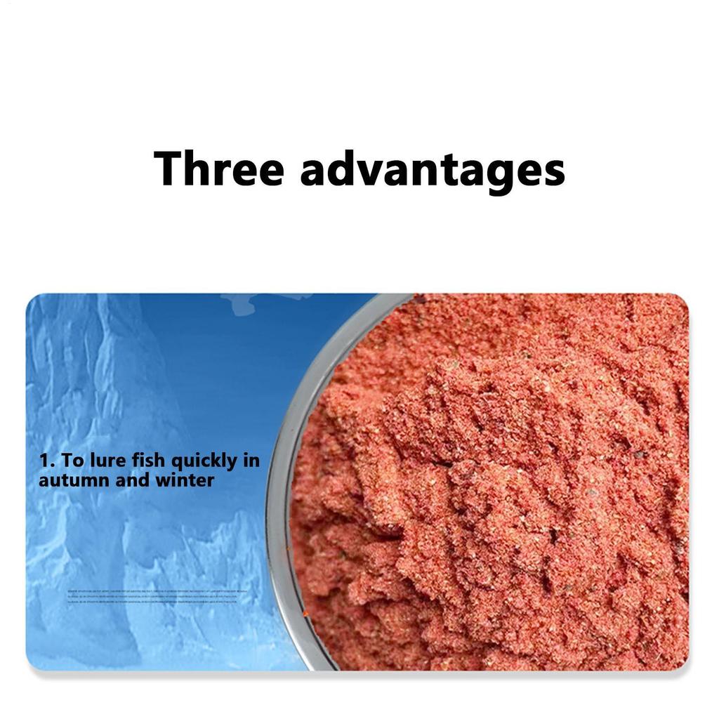 Bait Scent Fish Attractants Red Worm Scent Enhancer Powder Natural Powder Fish Bait Additive Highly Concentrated Fishing