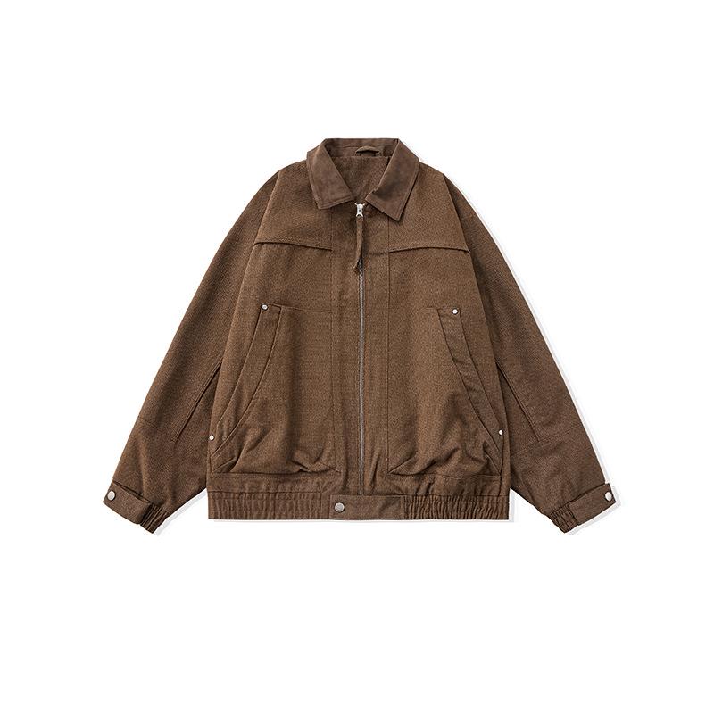 Men s Autumn Retro Patchwork Lapel Jacket - British Gentleman Style XL