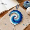 Arte Decorativo Colgante para Porche Solarium, Molinillo de Viento de Ganchillo Ola del Océano, Kit DIY, Adorno Artesanal Inspirado en la Costa para Casa de Playa Hogar