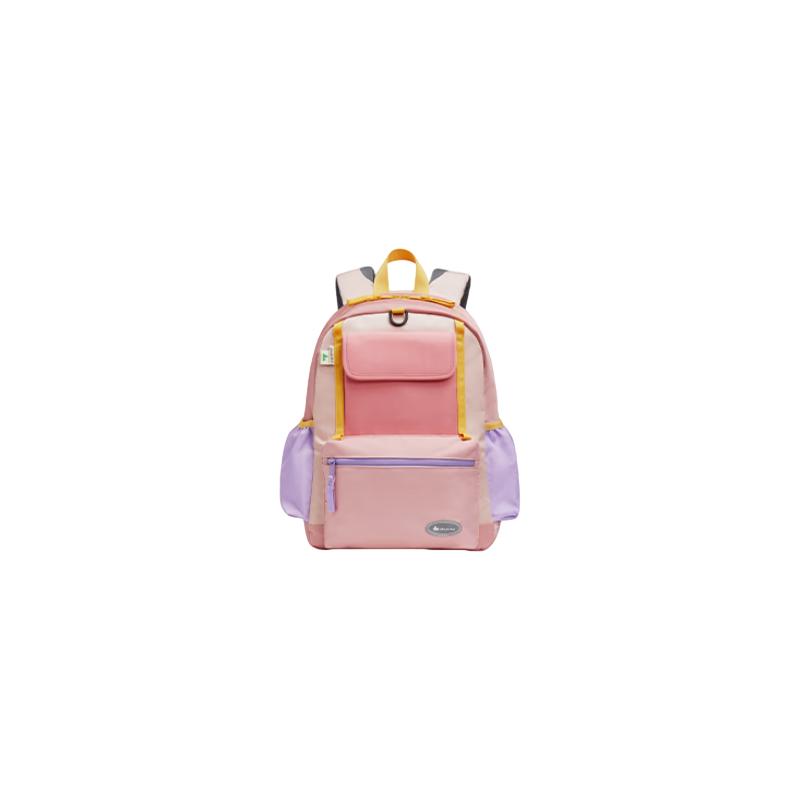 

SHUKIKU Colorful Spine-Protecting Backpack, Lightweight Double Shoulder Bag, Cherry Jelly Pink Color, Size L