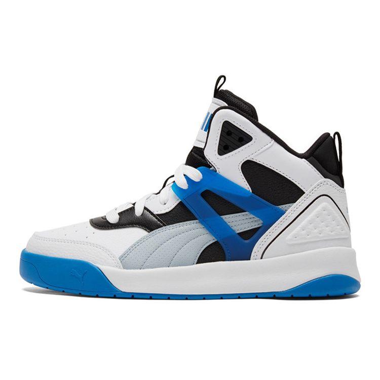 

Puma Кожаные кроссовки Backcourt Retro с высоким верхом Унисекс кроссовки Белые Синие Черные 374139-10 40