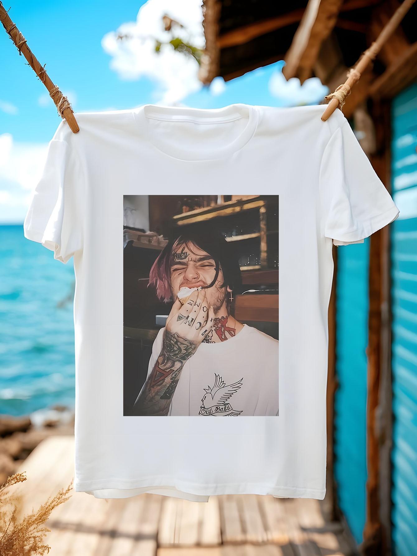 Lil Peep Vintage Graphic - Bold Retro Print Tee T-shirt XXL