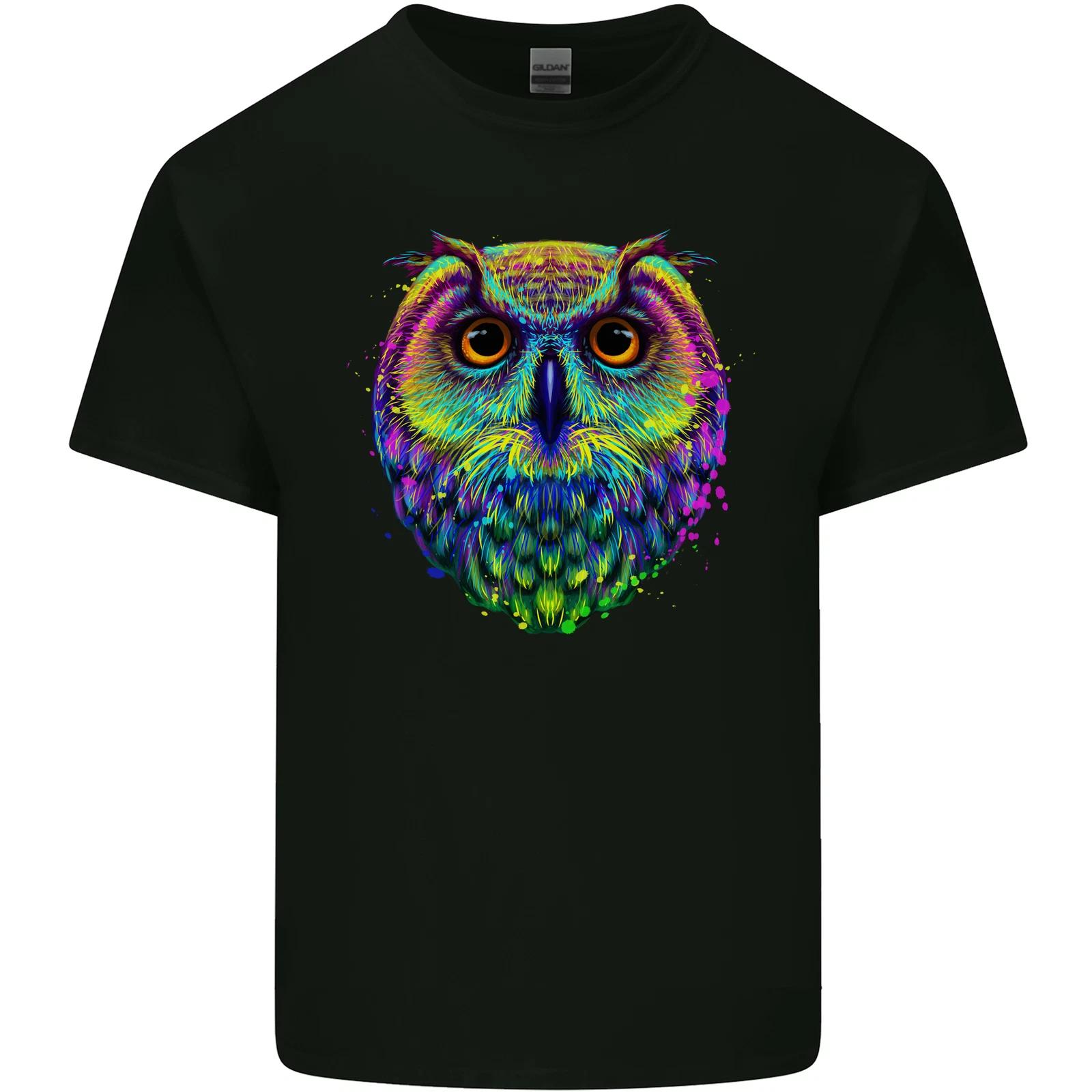 A Colourful Owl Kids T-Shirt Childrens XL