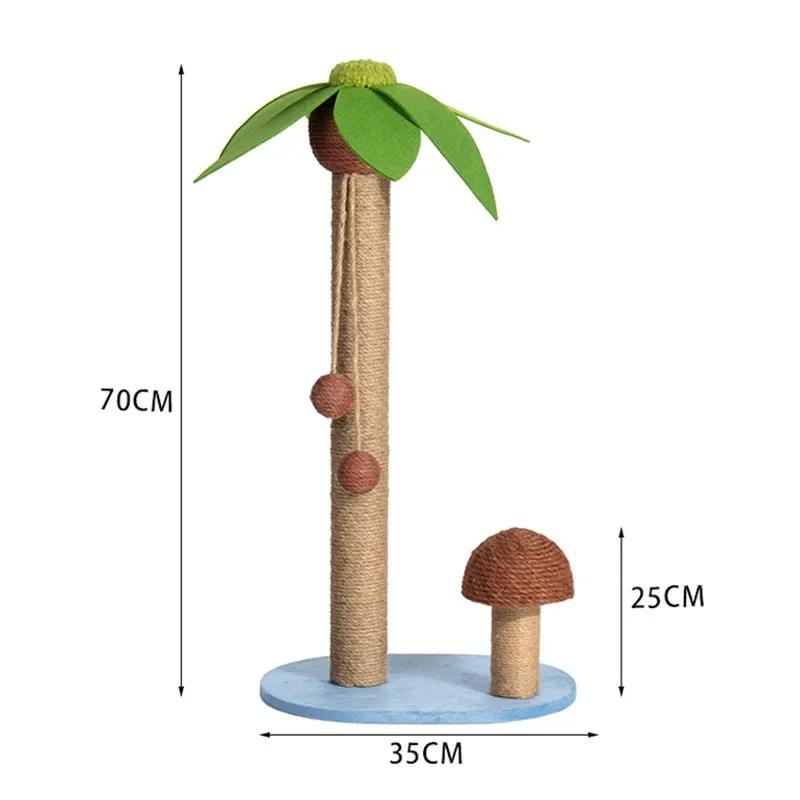 

Popular Sisal Cat Scratching Board Wear-resistant Not Crumbs Coconut Tree Cat Climbing Frame Grinding Claws Pet Toys