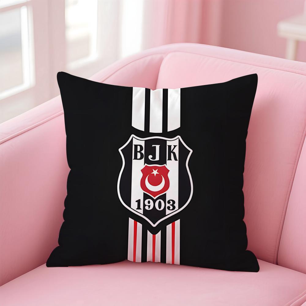 

Sports Team Logo BBesiktas BJK Cushion Cover Pillowcase Short Plush Invisible zipper Room Sofa Cushion Cover 30X30cm