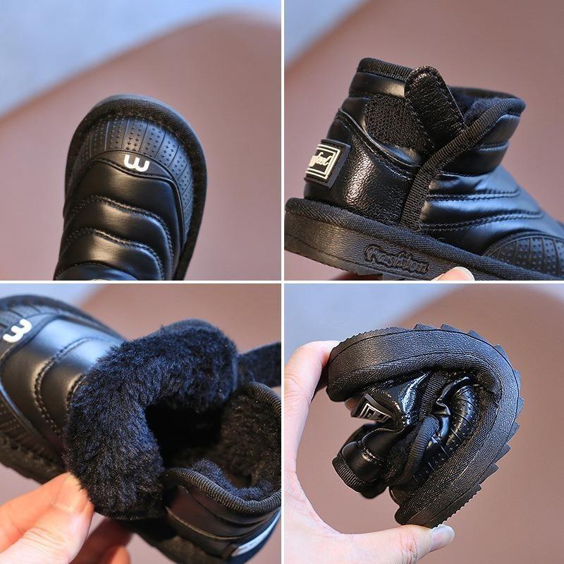 Детские зимние ботинки новые зимние для мальчиков с начесом утолщенные хлопковые ботинки — фото 5