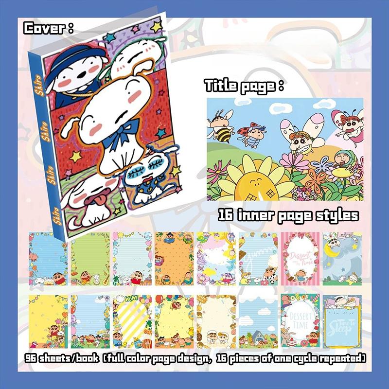 Cartoon Simple A5 Hard Shell Color Page Notebook Kawaii Anime Homework Drawing Student Diary Handbooks Birthday Gifts