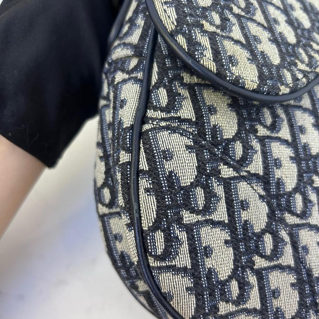 [Pre-Owned] Saddle Removable Adjustable Shoulder Strap Magnetic Buckle Closure Printed Saddle Bag Crossbody Bag Fabric Handbag Sho - Very Good #J7OH9S