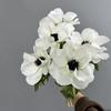 Silberner Lotusblütenzweig Künstliche Anemone Heimdekoration Simulationsblume Innenraumdekoration