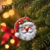 Cute Cartoon Tree Hanging Tags 15/30 Pcs Wooden Christmas Ornaments Set, Santa Reindeer Snowman Lightweight Wood Decorations, Handpainted for